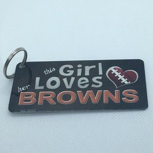 This Girl Loves her Browns Novelty Key Chain